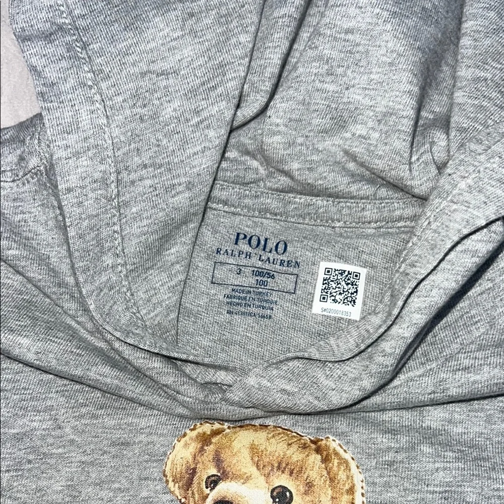 Ralph Lauren Gray Sweatshirt with Bear Design‎